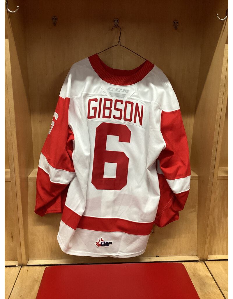 Andrew Gibson #6 Game Worn  White