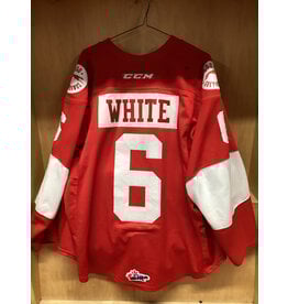 Colton White #6 Game Worn 3rds Red