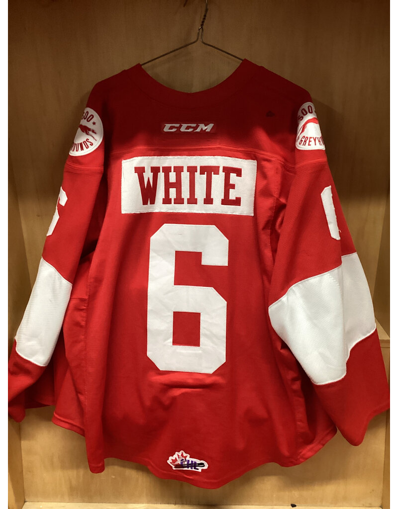 Colton White #6 Game Worn 3rds Red