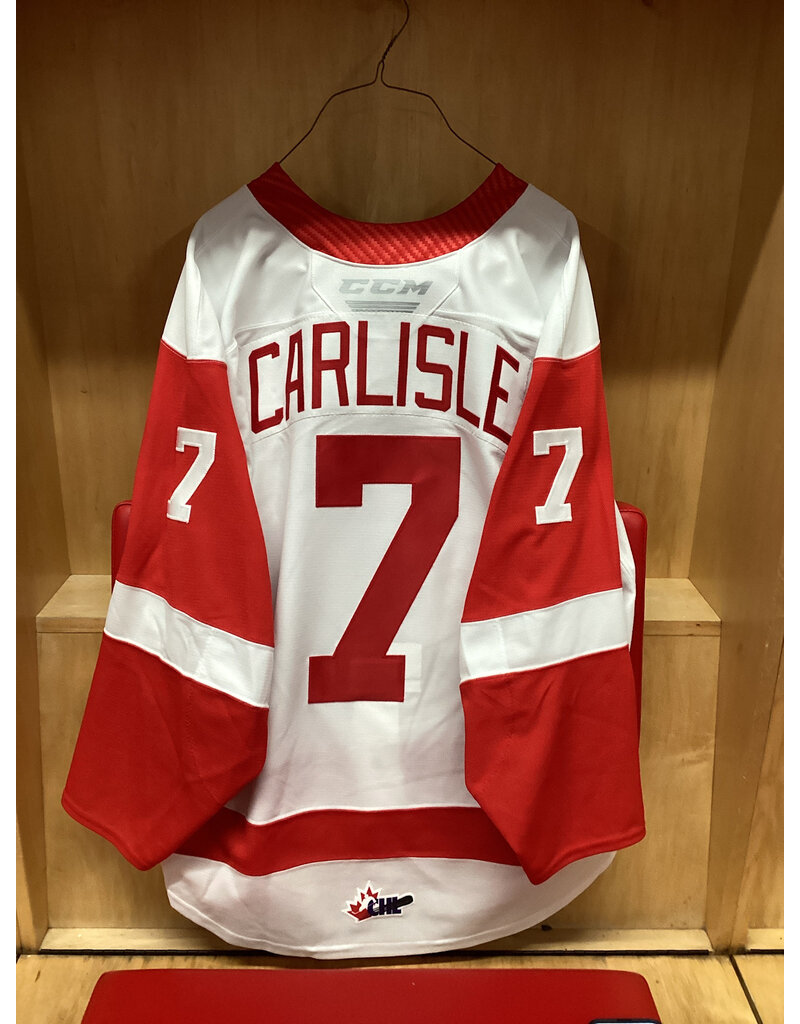 Caeden Carlisle #7 Game Worn White