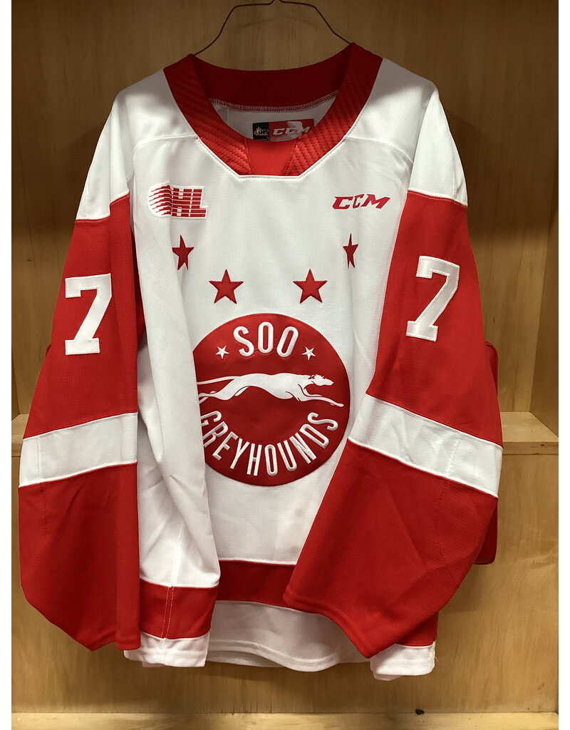 Caeden Carlisle #7 Game Worn White