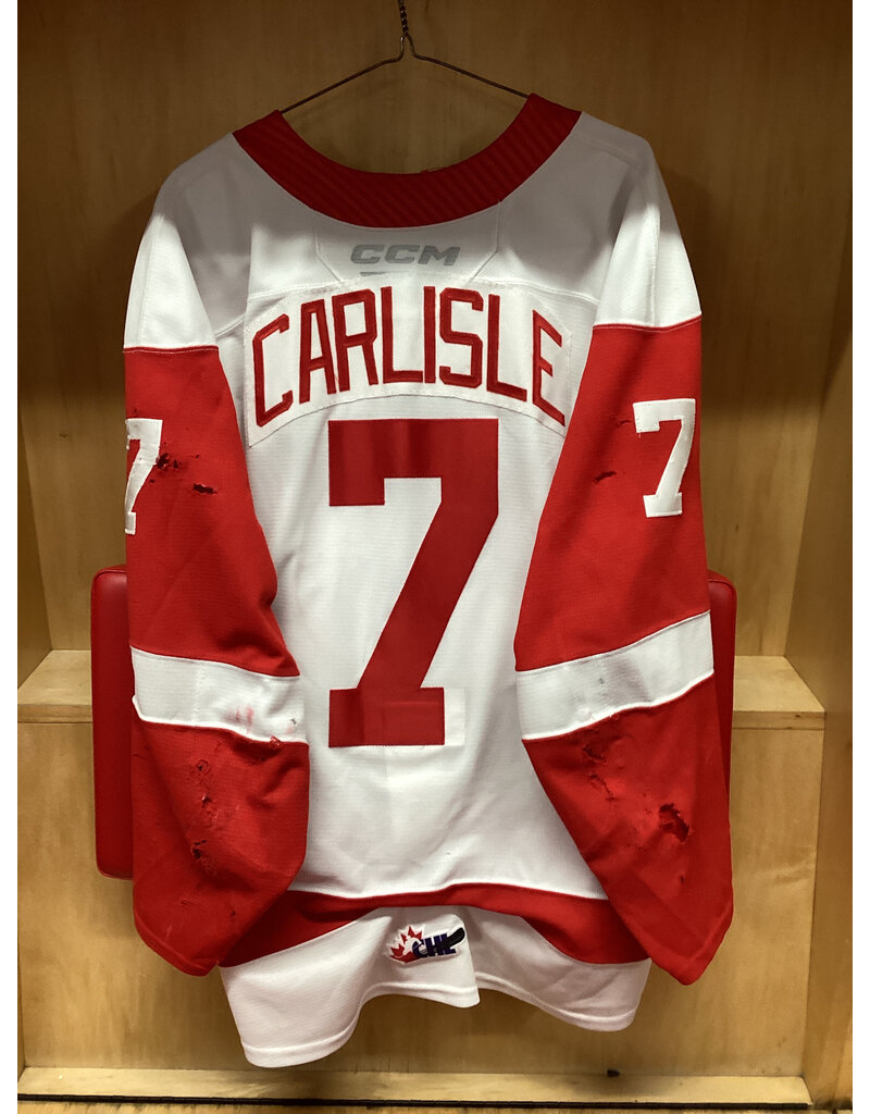 Caeden Carlisle #7 Game Worn White