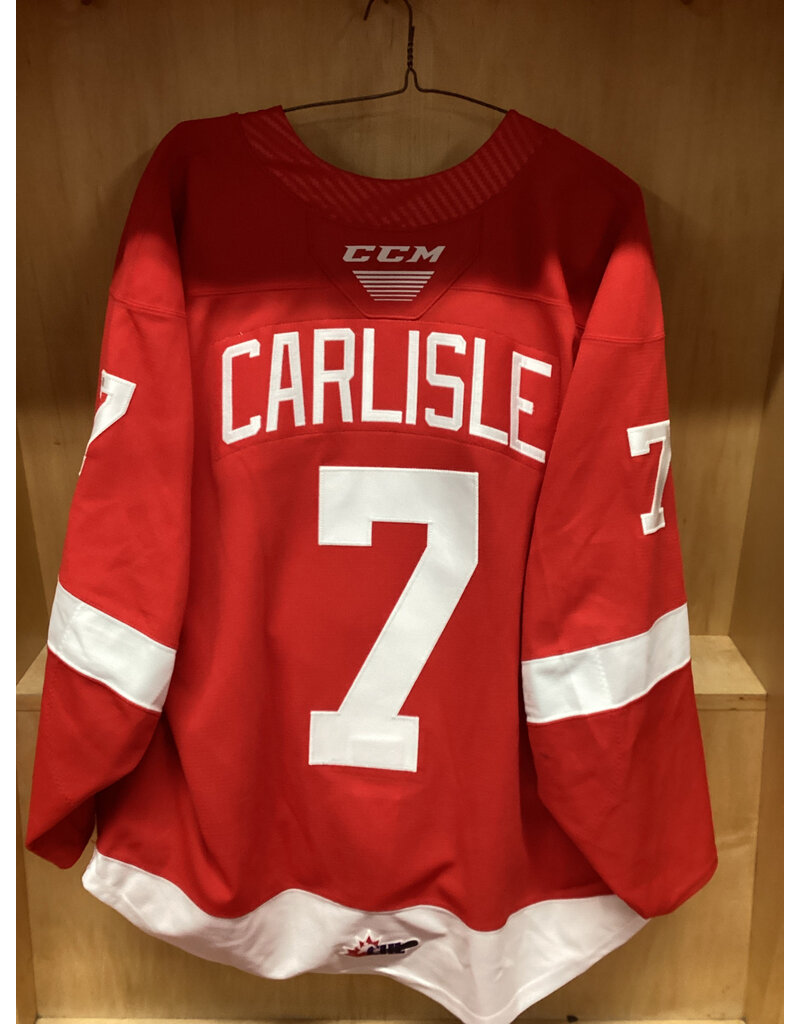 Caeden Carlisle #7 Game Worn Red