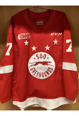 Caeden Carlisle #7 Game Worn Red
