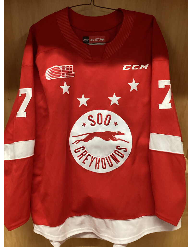 Caeden Carlisle #7 Game Worn Red