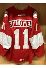 Mac Hollowell #11 Game Worn 3rd Red