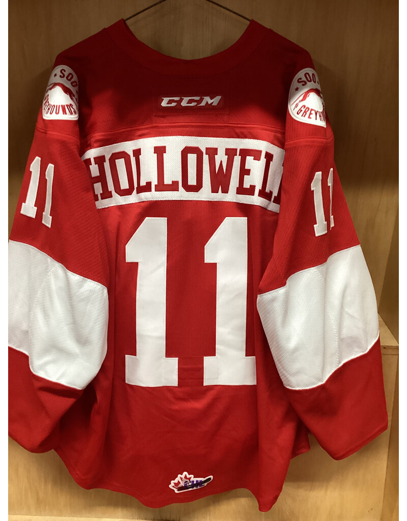 Mac Hollowell #11 Game Worn 3rd Red