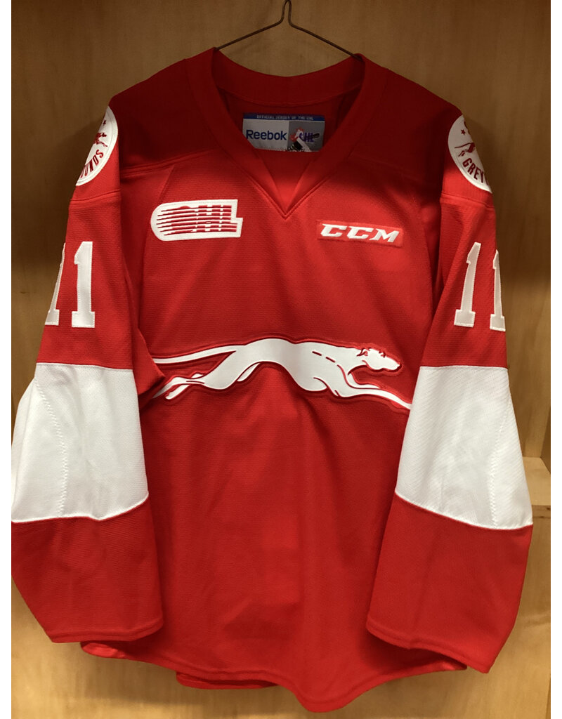 Mac Hollowell #11 Game Worn 3rd Red