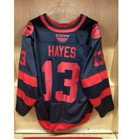 Travis Hayes #13 Game Worn 3rd Black