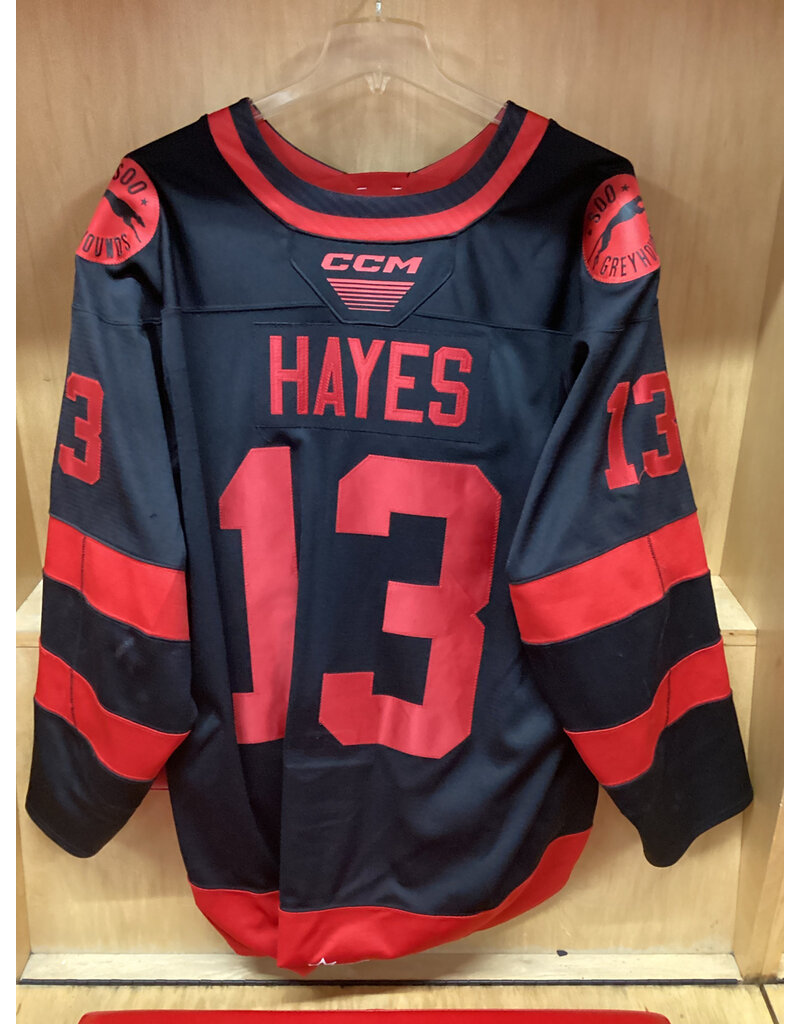 Travis Hayes #13 Game Worn 3rd Black