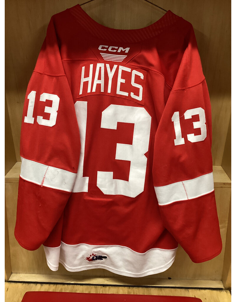 Travis Hayes #13 Game Worn Red