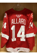 Owen Allard #14 Game Worn 50th Red