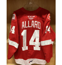 Owen Allard #14 Game Worn 50th Red
