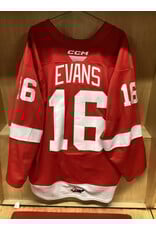 Spencer Evans #16 Game Worn Red