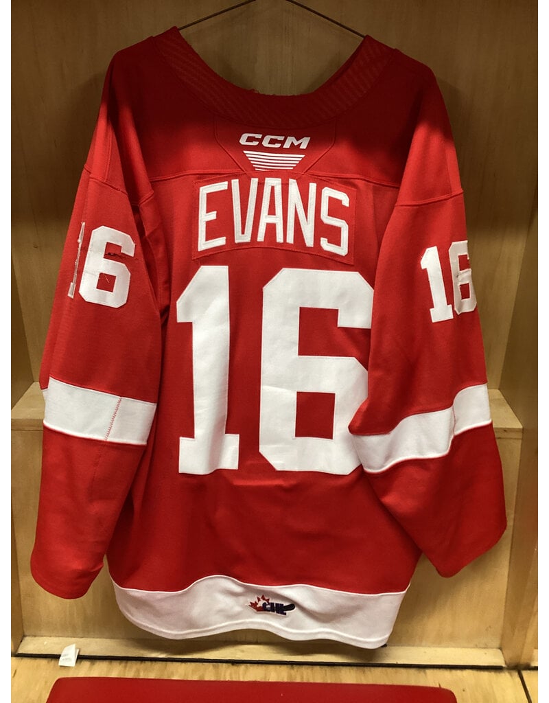 Spencer Evans #16 Game Worn Red