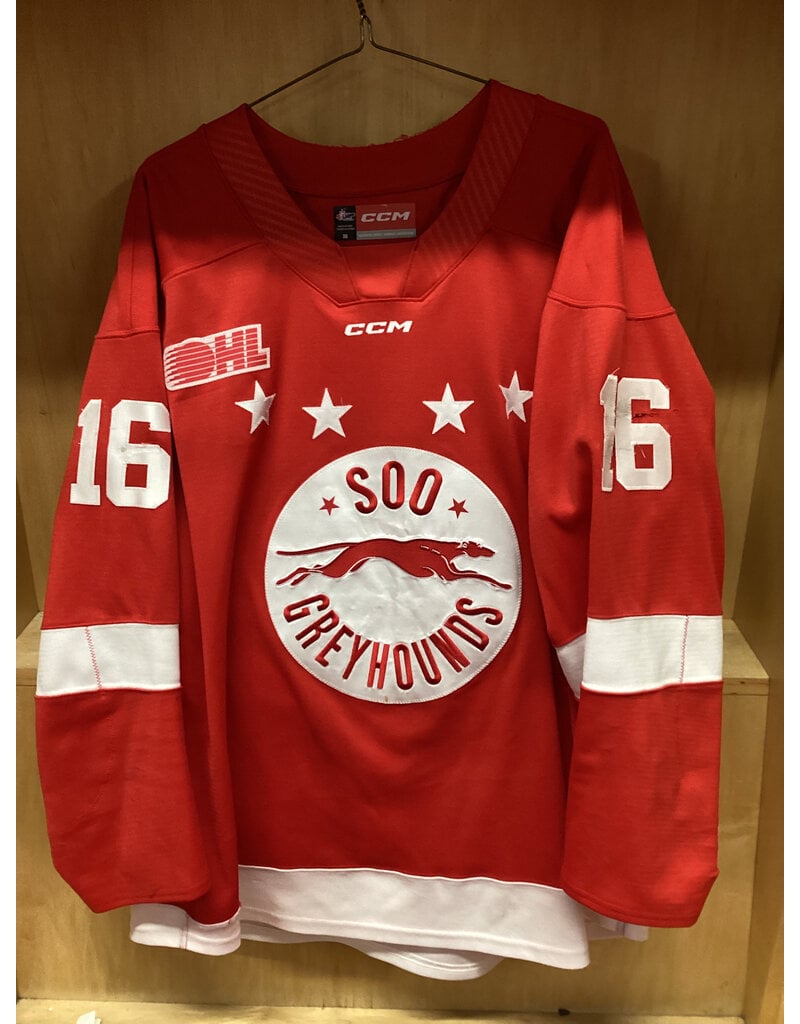 Spencer Evans #16 Game Worn Red