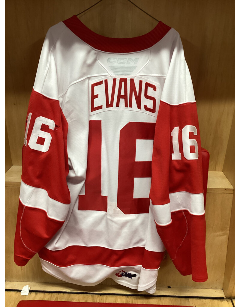 Spencer Evans #16 Game Worn White