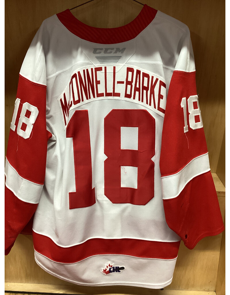 Bryce McConnell-Barker #18 Game Worn White “C”