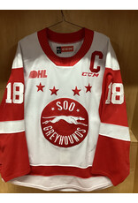 Bryce McConnell-Barker #18 Game Worn White “C”