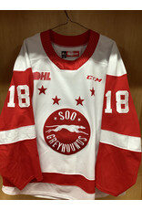 Bryce McConnell-Barker #18 Game Worn White