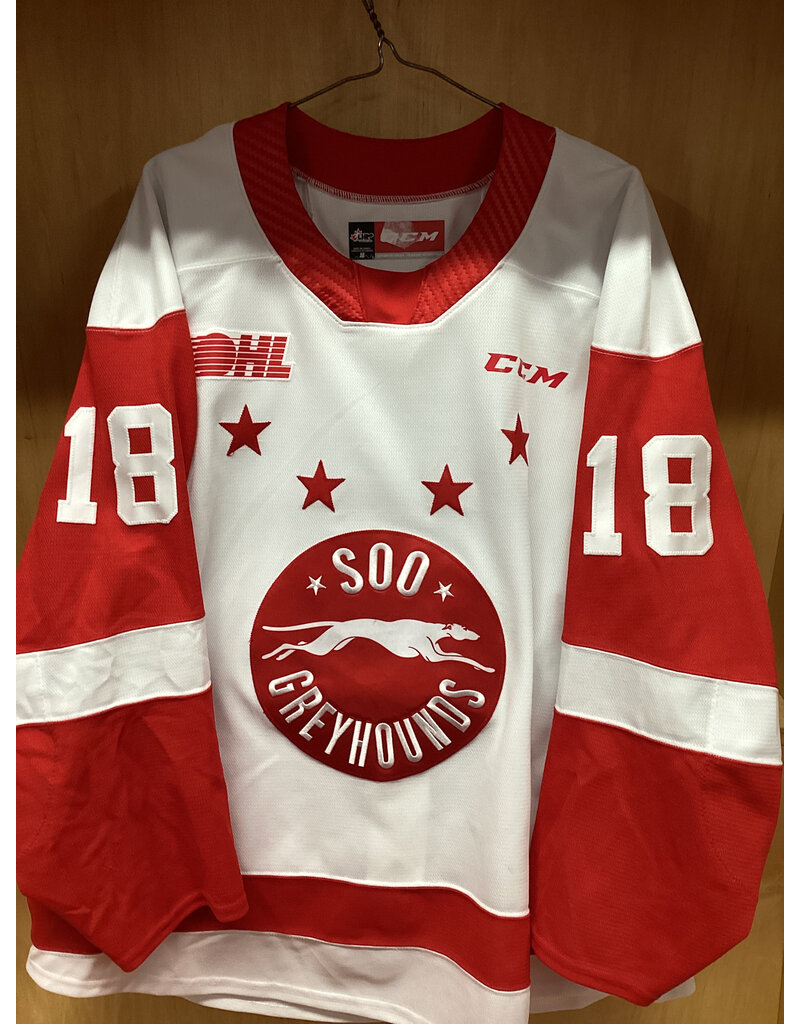 Bryce McConnell-Barker #18 Game Worn White