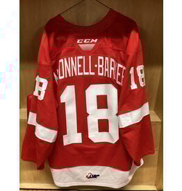 Bryce McConnell-Barker #18 Game Worn Red