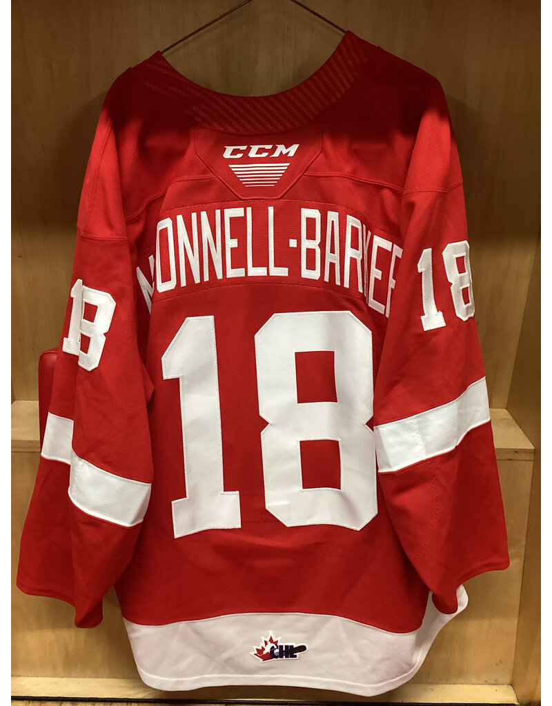 Bryce McConnell-Barker #18 Game Worn Red