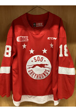 Bryce McConnell-Barker #18 Game Worn Red