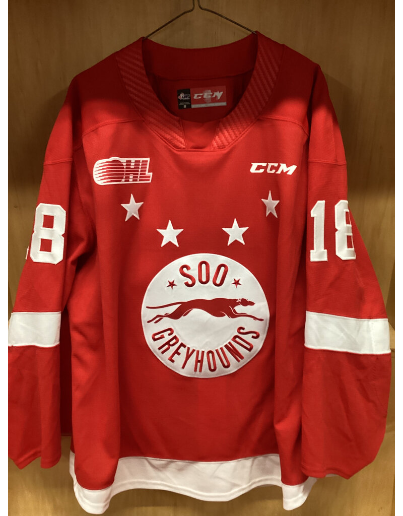 Bryce McConnell-Barker #18 Game Worn Red