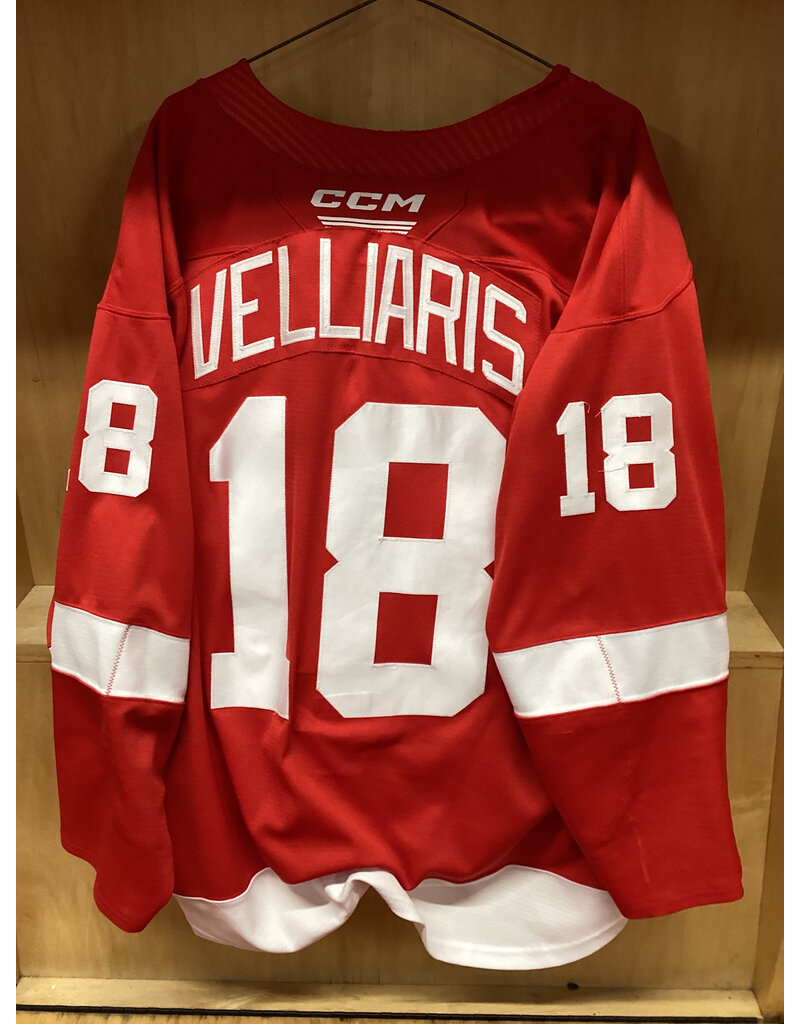 Brayden Velliaris #18 Game Worn Red