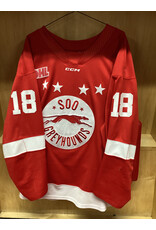 Brayden Velliaris #18 Game Worn Red