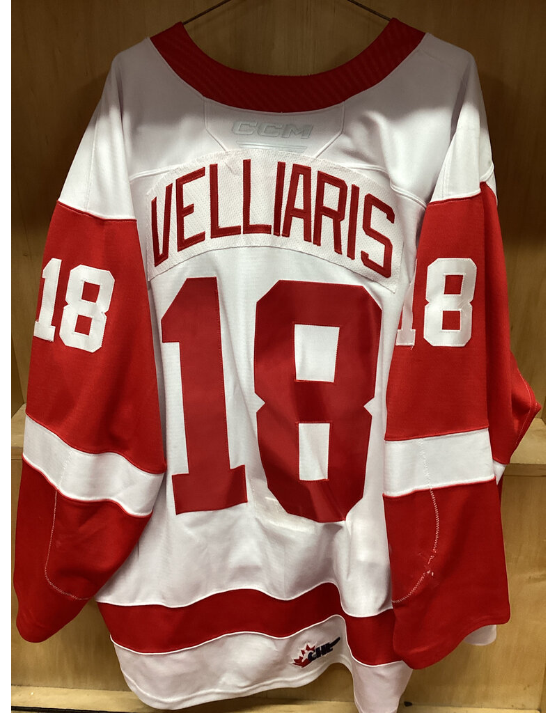 Brayden Velliaris #18 Game Worn White