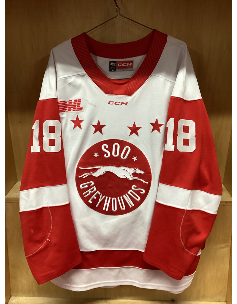 Brayden Velliaris #18 Game Worn White
