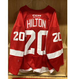 Charlie Hilton #20 Game Worn Red