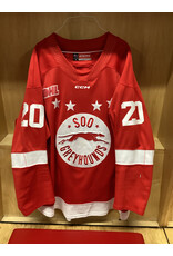 Charlie Hilton #20 Game Worn Red