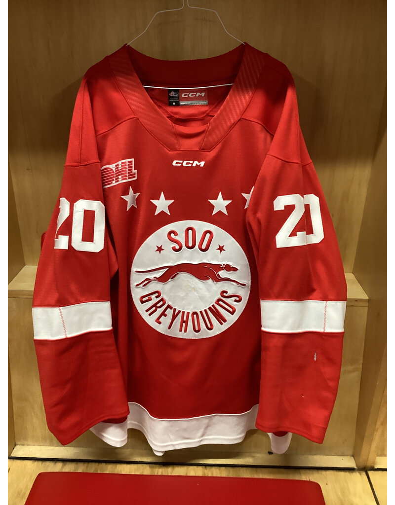 Charlie Hilton #20 Game Worn Red