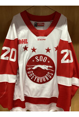 Charlie Hilton #20 Game Worn White