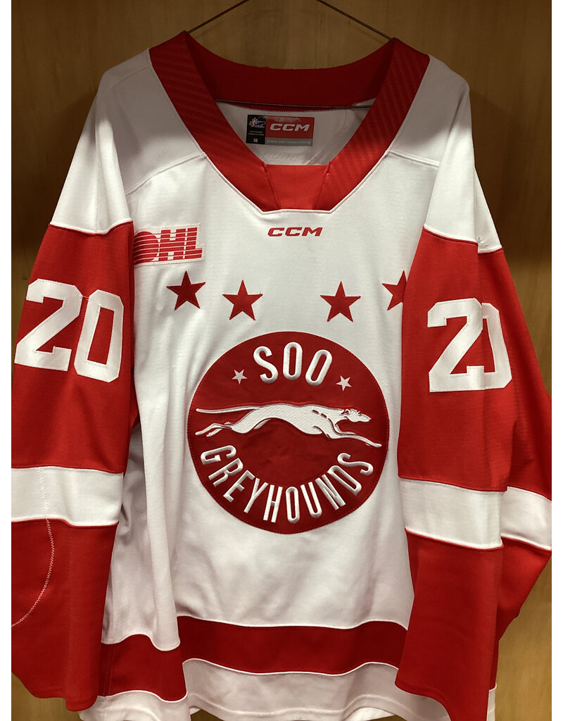 Charlie Hilton #20 Game Worn White