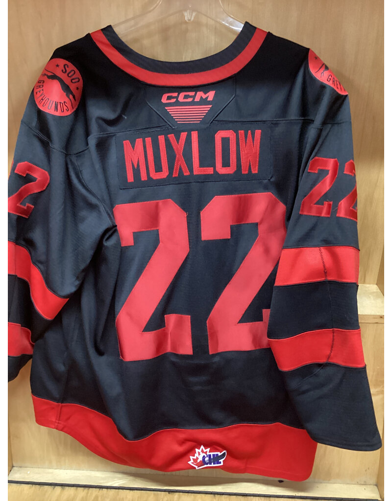 Erik Muxlow #22 Game Worn 3rd Black