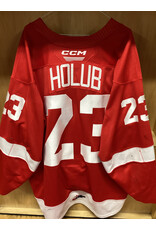 David Holub #23 Game Worn Red