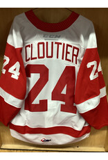 Justin Cloutier #24 Game Worn White