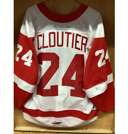 Justin Cloutier #24 Game Worn White