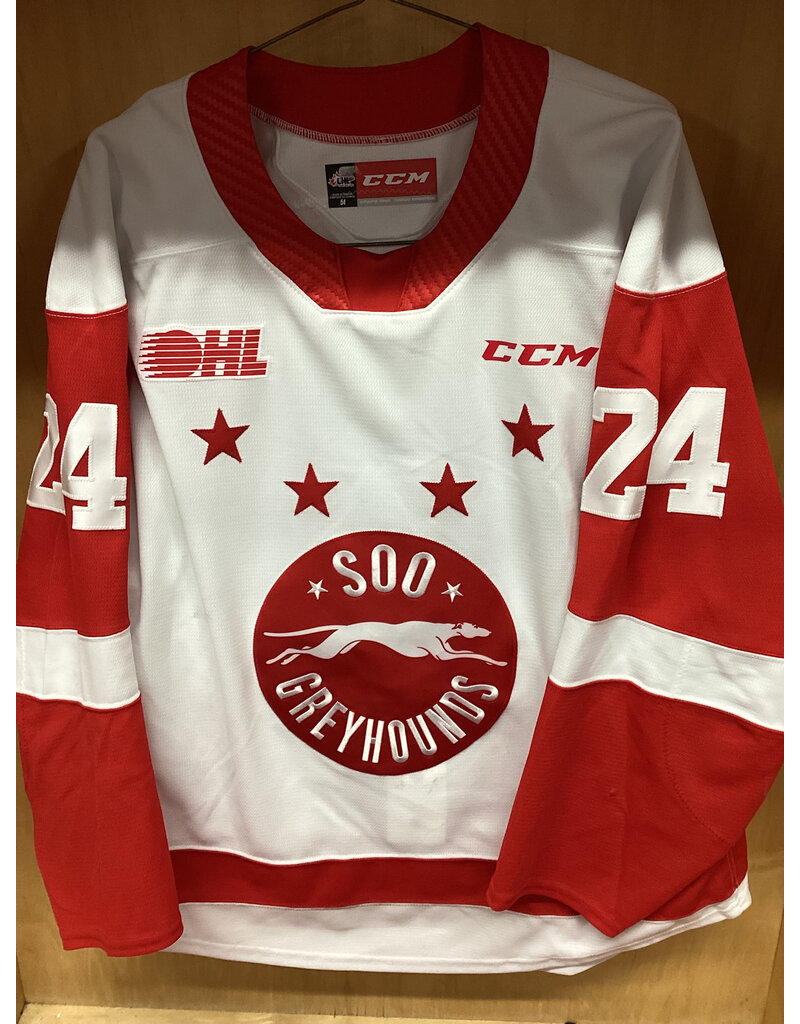 Justin Cloutier #24 Game Worn White