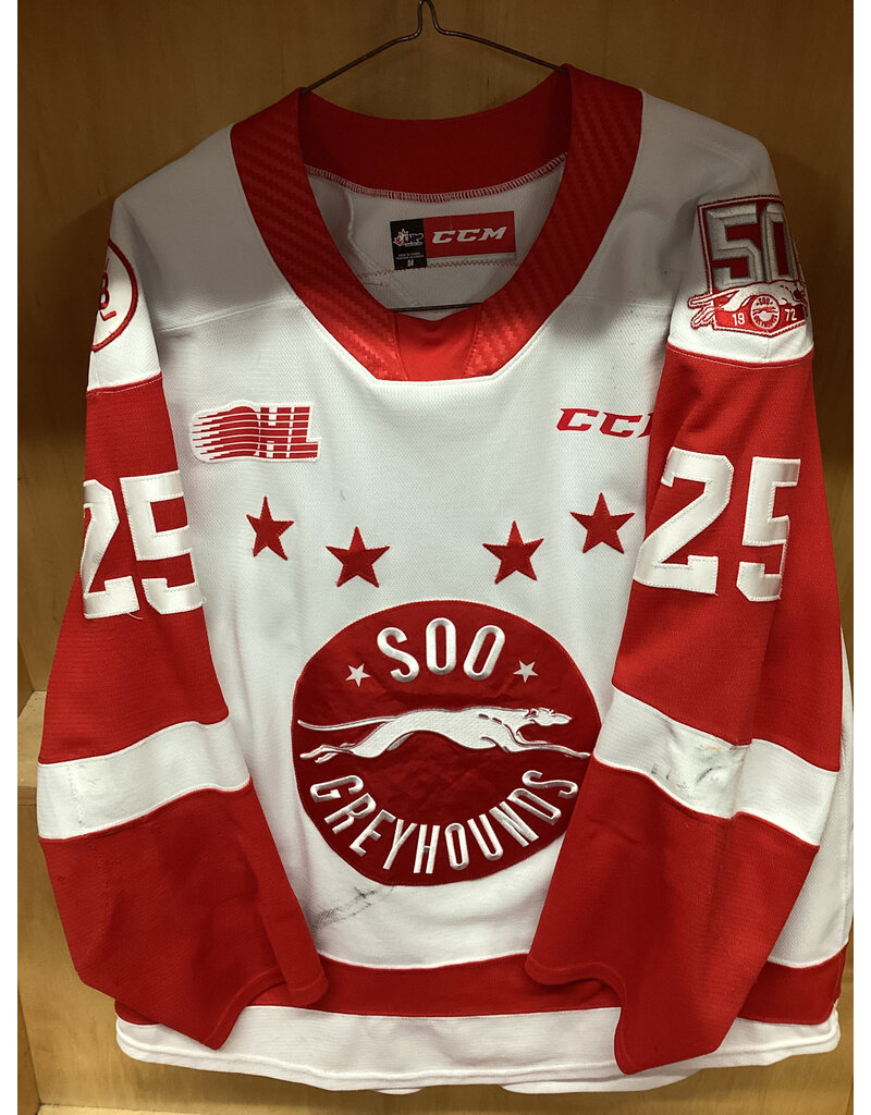 Jack Thompson #25 Game Worn “50th” White