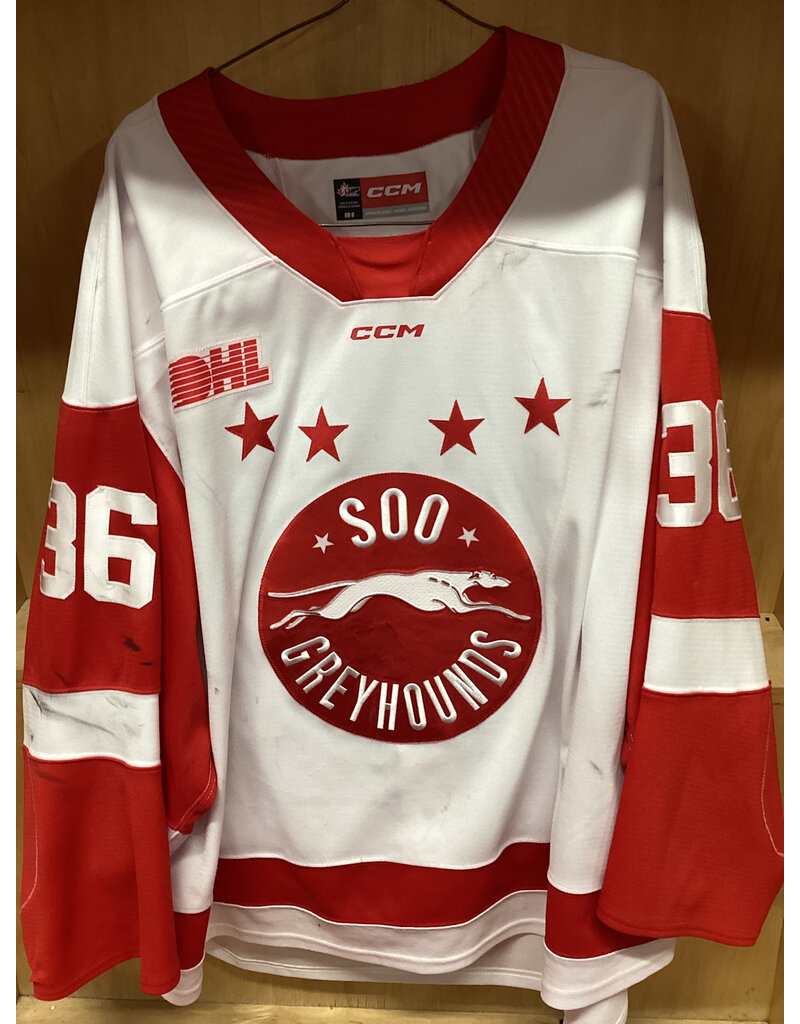 Landon Miller #36 Game Worn White