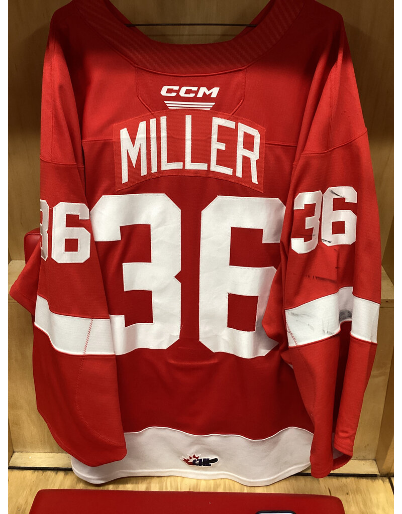 Landon Miller #36 Game Worn Red
