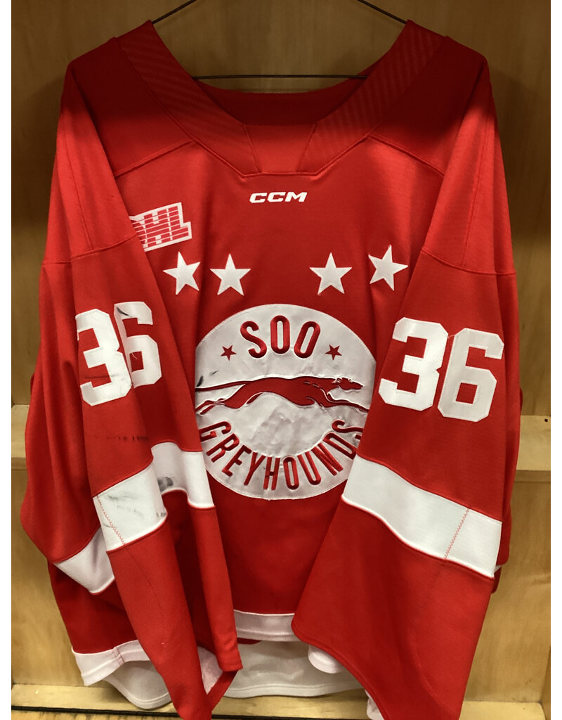 Landon Miller #36 Game Worn Red