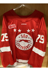 Nolan Lalonde #79 Game Worn Red