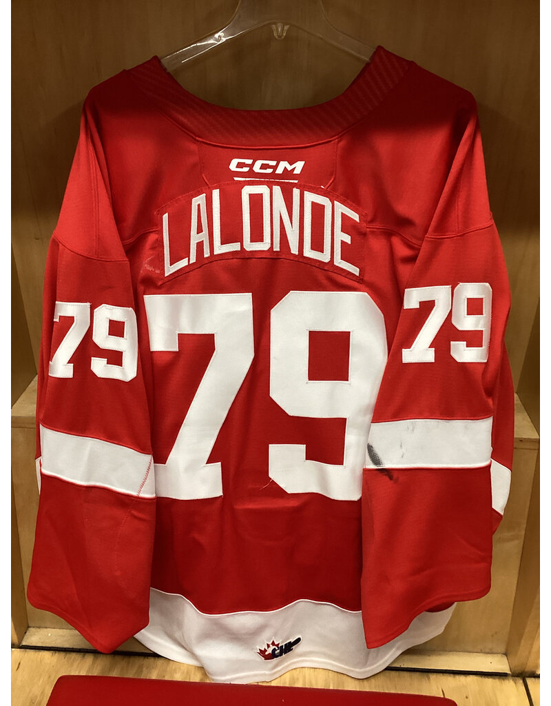 Nolan Lalonde #79 Game Worn Red