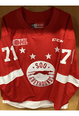 Tanner Dickinson #71 Game Worn Red